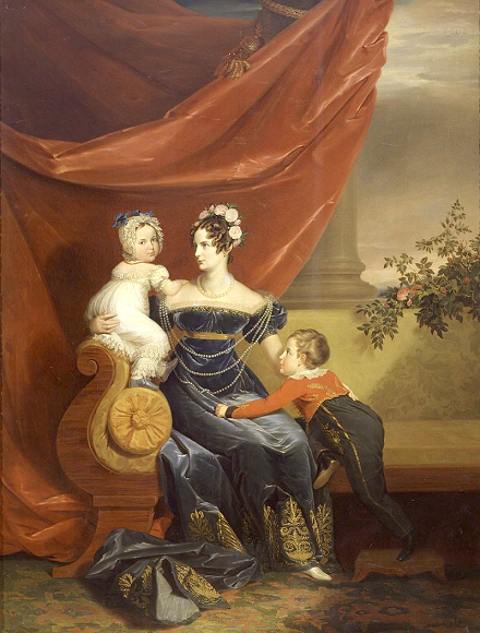 Frdrique-Louise-Charlotte-Wilhelmine de Hohenzollern - avec ses enfants - 1820